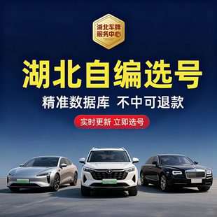 湖北汽车自编选号武汉黄石荆州宜昌油车电车蓝牌绿牌优质号码库