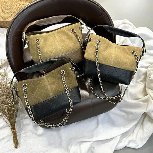 【香姐严选】 26K 购物袋hobo  磨砂拼皮  20cm