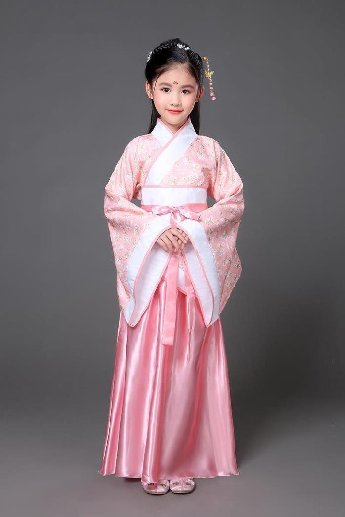大气好看中大童唐装汉服女童连衣裙仙女裙小学生古装