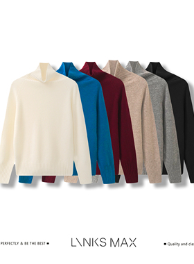 【钱老板专属】Links Max一线成衣绵羊毛高领慵懒感针织衫49505