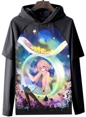 Beyond the Boundary 境界的彼方 长袖T恤衣服数码印花休闲亚马逊