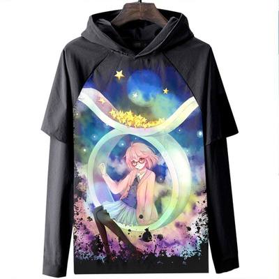 Beyond the Boundary 境界的彼方 长袖T恤衣服数码印花休闲亚马逊