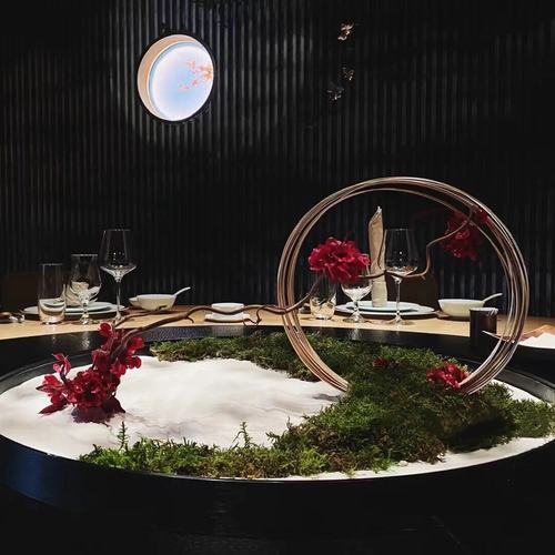 餐桌花造景永生苔藓高端景观摆件