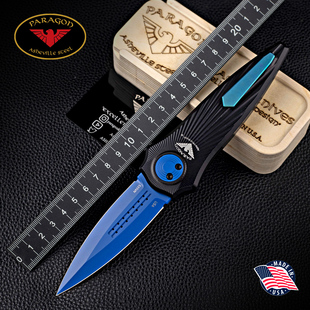 美国进口Asheville阿什维尔术士-蚌壳重力刀高硬度野营防卫折叠刀