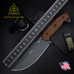 美国进口TOPS托普斯ARM-01户外高碳钢战术生存装备多功能野营直刀