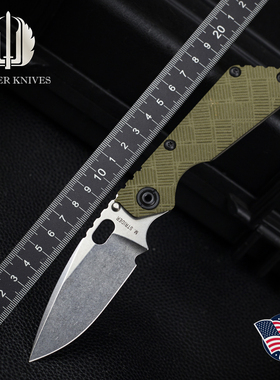美国Strider挺进者2025刀展定制款SNG粉末钢战术防身多功能折叠刀