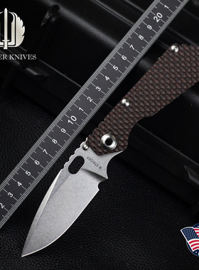 美国Strider挺进者2025刀展定制款SNG粉末钢战术防身多功能折叠刀