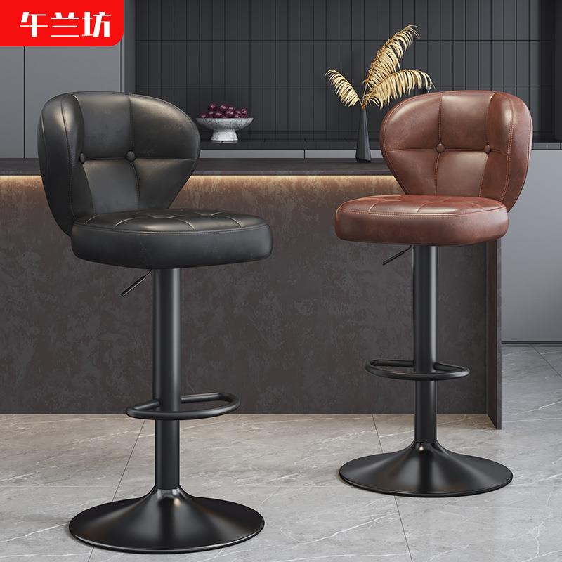 可升降可旋转吧椅吧台椅子靠背椅前台收银吧凳高凳KTV酒吧高脚凳