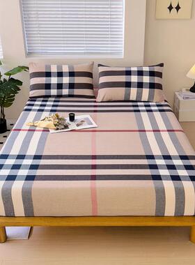 格子床笠任意尺寸纯棉榻榻米薄棕垫90x190x150水洗棉加高30cm