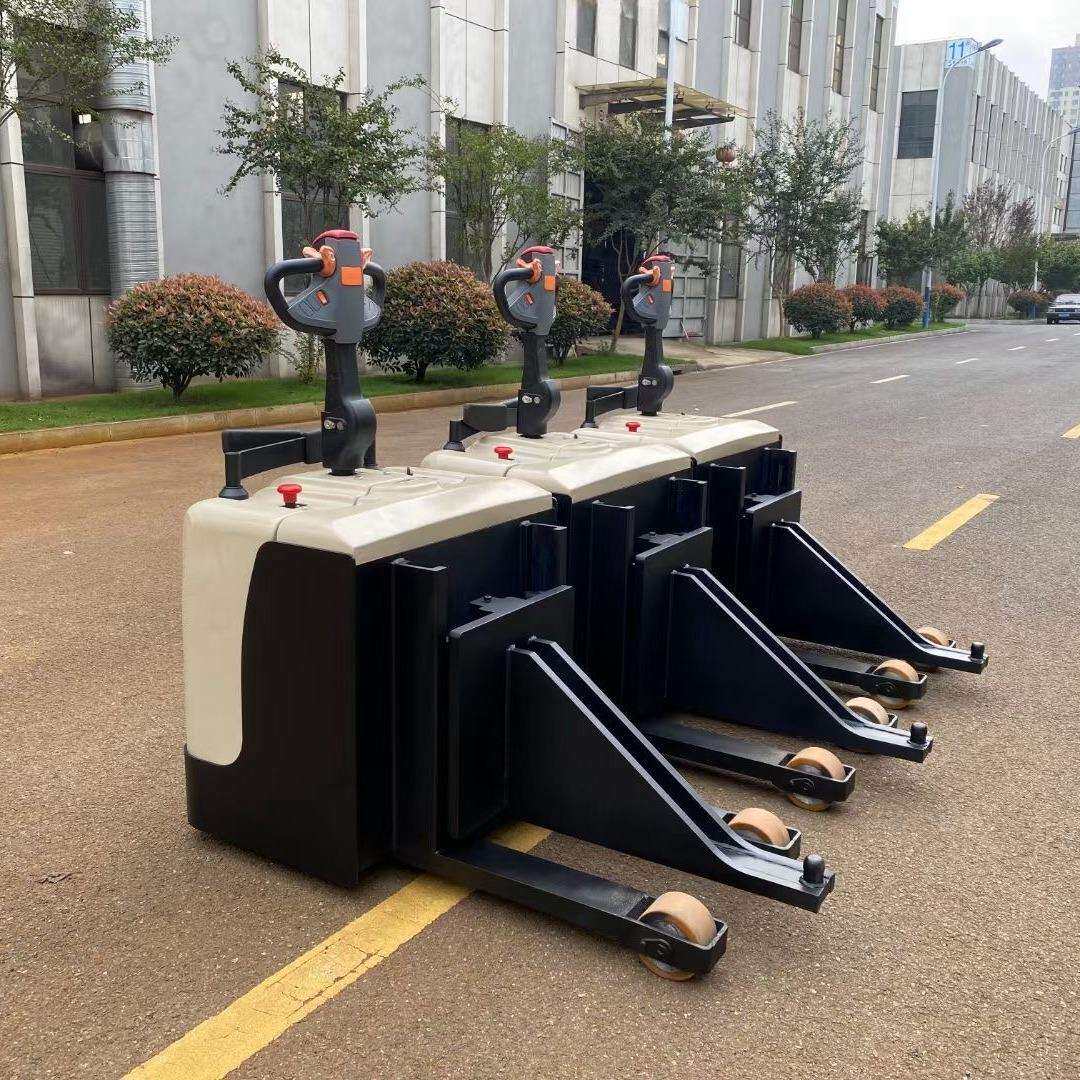 可升降式拖车头电动牵引车3吨承载式挂钩步行式电电瓶拖头挂车