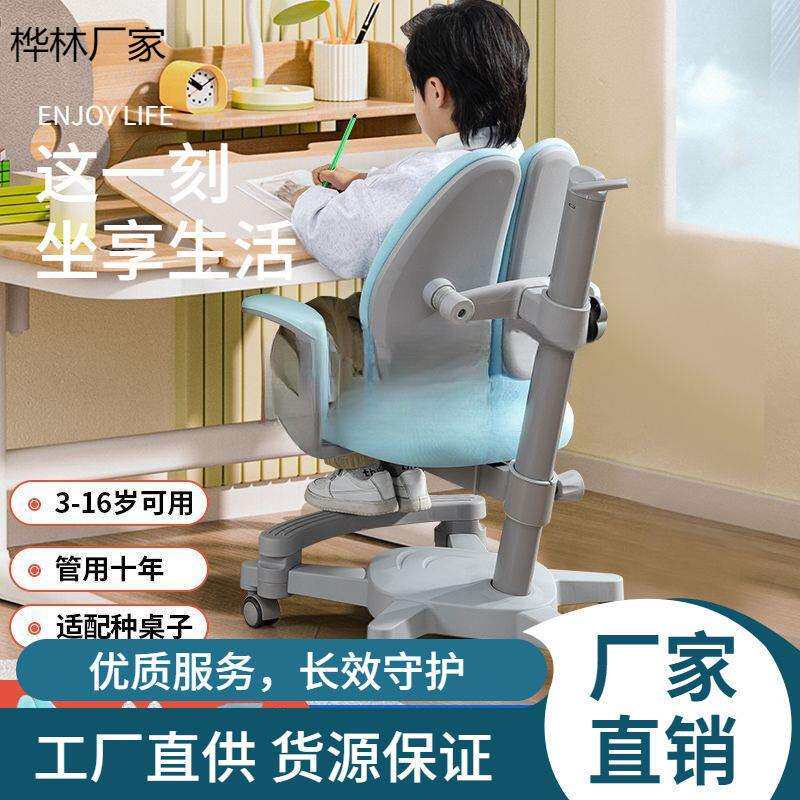 新款儿童学习椅可调节升降矫正坐姿中小学生写字凳子自动追背椅子
