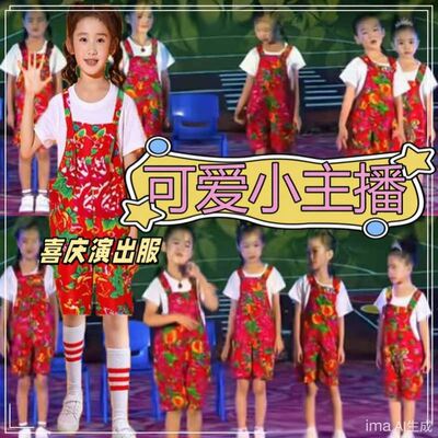 可爱小主播演出服从前有