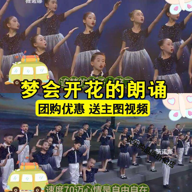 梦会开出花的朗诵演出服装儿童我的梦向阳花开诗词表演服小学生