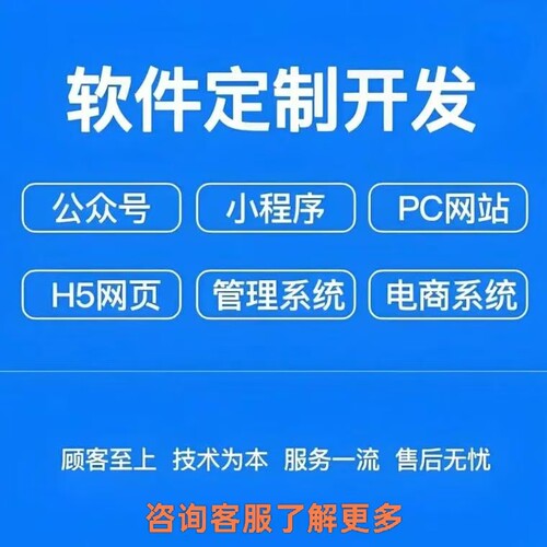 软件开发定制app定制java系统H5网页python程序ios小程序c/c#软件