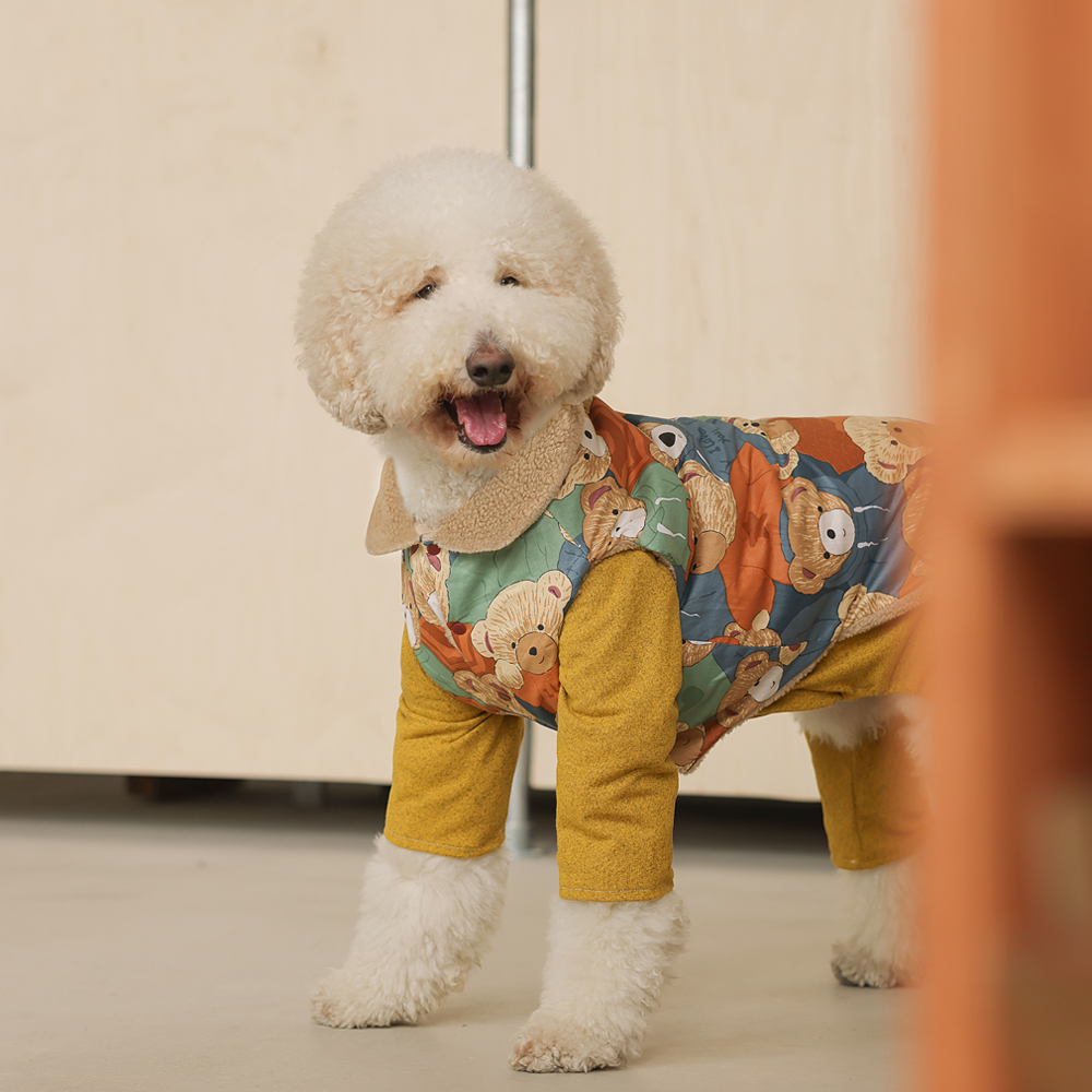 双面穿中大型犬衣服狗狗马甲秋冬