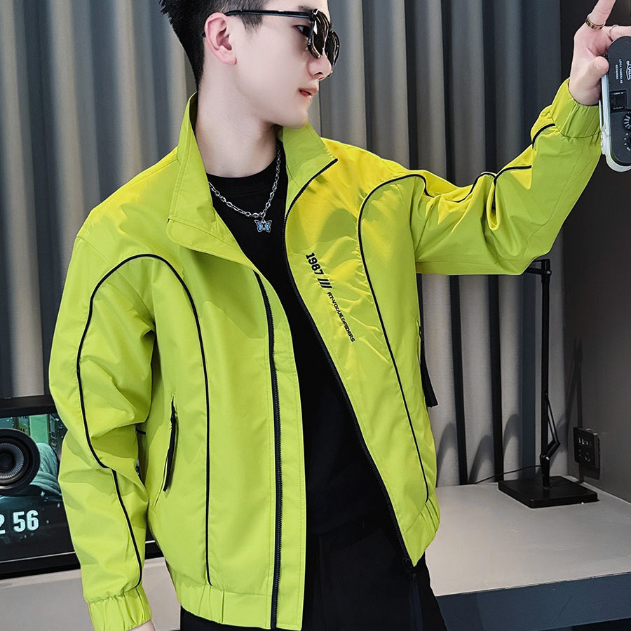 春秋款高级感夹克男款休闲潮牌上衣2025新款潮流帅气痞帅炸街外套