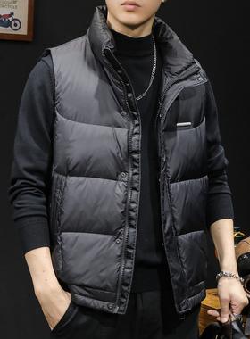 羽绒服男马甲男款2025新款轻薄保暖冬季90鸭绒男士外套秋冬大码潮