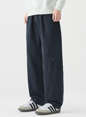 NINPURE 加绒加厚保暖直筒工装裤男冬季宽松休闲cleanfit通勤长裤