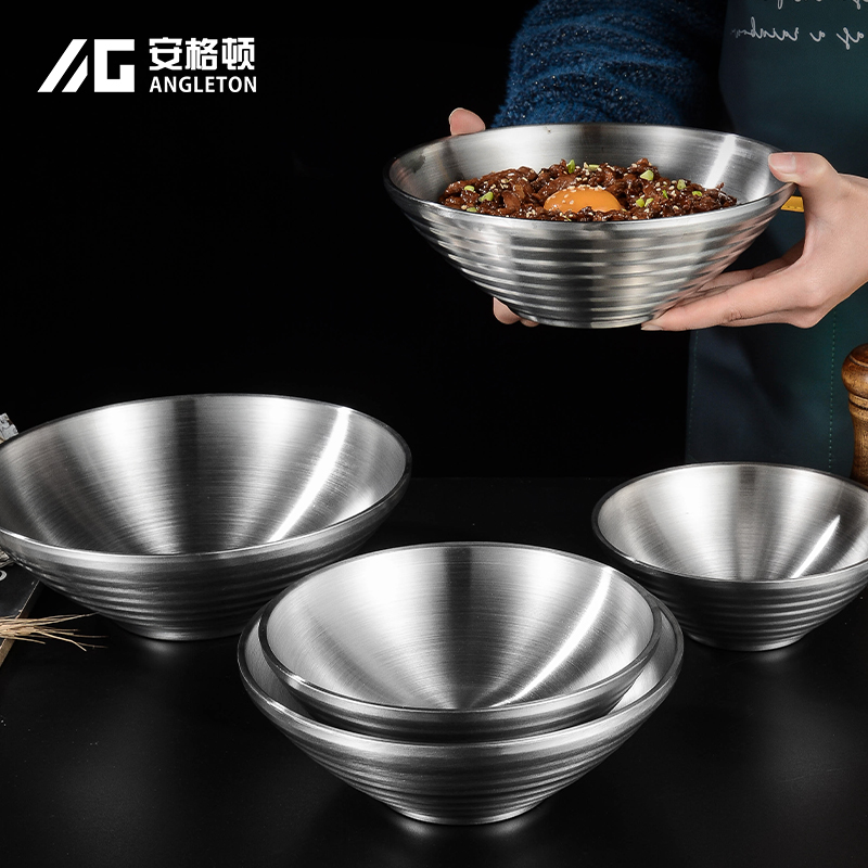 304不锈钢拉面碗大号汤碗