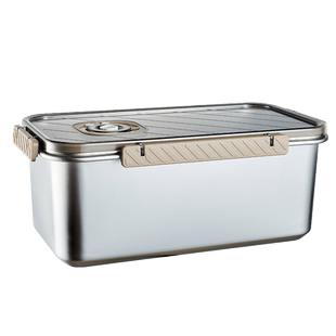 304不锈钢保鲜盒冷冻饺子水果柠檬鸡爪生腌捞汁海鲜冰箱密封盒子