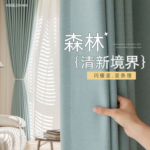 现代简约客厅加厚防晒遮阳出租房