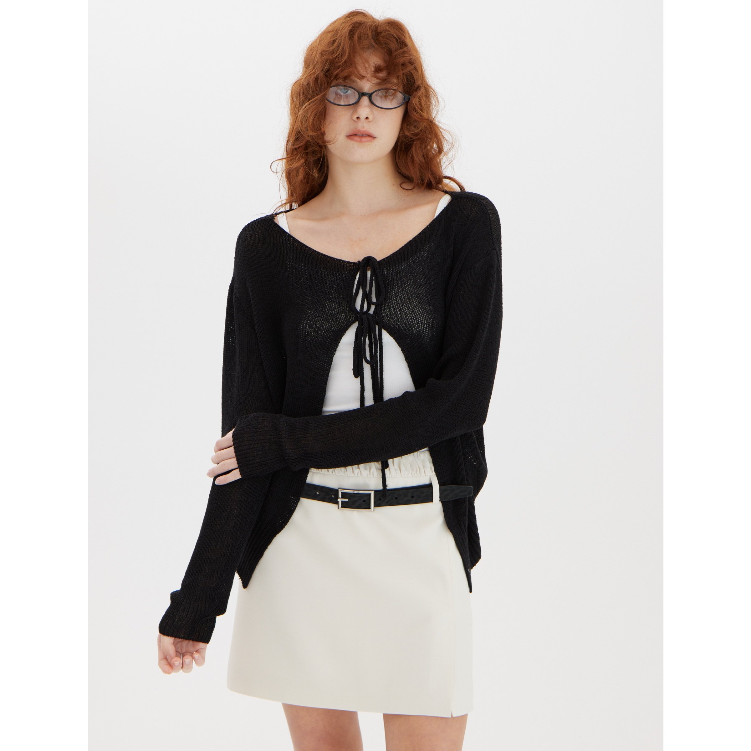 Heemmi绑带蝙蝠侠开衫