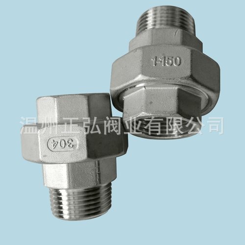 现货正304不锈钢内外丝活接头1寸螺纹DN25丝口平面密封活接价格