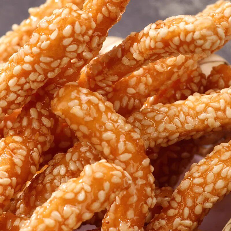 香脆山药芝麻条小麻花传统糕点老式手工零食点心芝麻棒芝麻酥