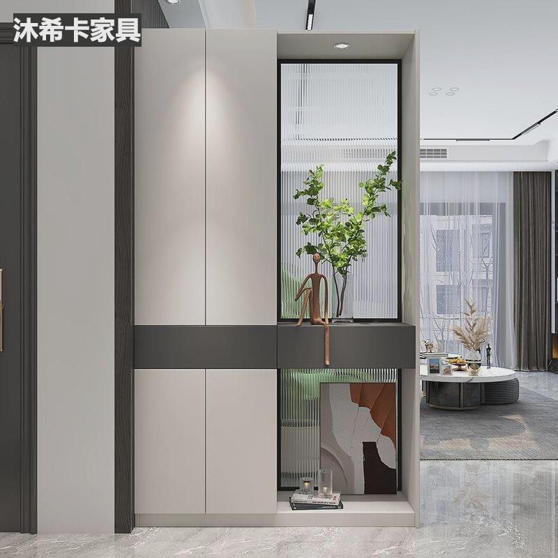 轻奢玄关柜鞋柜一体客厅长虹玻璃隔断柜现代简约屏风酒柜间厅柜