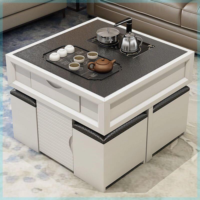 简约现代小户型阳台火烧石功夫茶几电视柜桌椅组合迷你茶桌小茶台