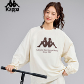 宽松圆领上衣女 休闲防泼水长袖 Kappa卡帕背靠背新款 运动卫衣男款