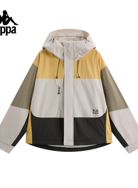 Kappa卡帕背靠背运动外套女2025新款秋季连帽休闲防风衣四防上衣