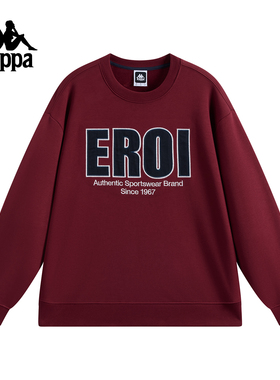 Kappa卡帕男装2025冬季新款时尚百搭复古圆领针织套头衫K0F72WT07