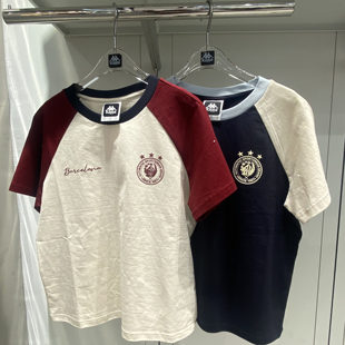 卡帕背靠背Kappa女子2025夏款 K0F42TD16 运动休闲圆领体恤短袖