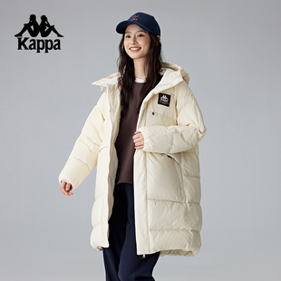 冬季 Kappa卡帕背靠背防風(fēng)羽絨服女新款 防潑水連帽外套保暖防寒服