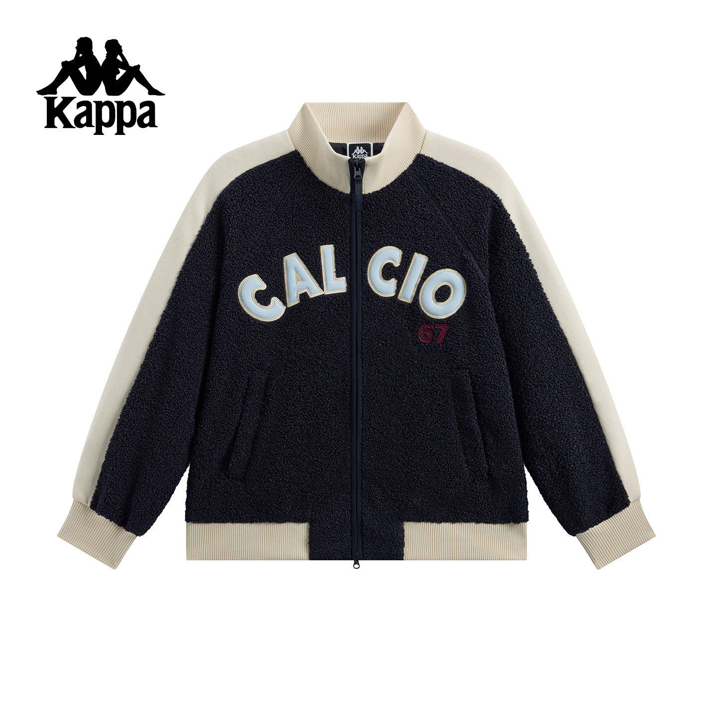 Kappa卡帕背靠背复古针织开衫女2025新款立领拉链开衫宽松外套,运动服/休闲服装,运动棉衣,淘宝优惠券,粉丝福利购,淘宝优惠卷