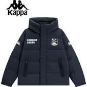 新款 Kappa卡帕男装 2025冬季 运动休闲简约保暖连帽羽绒服K0F72YY47