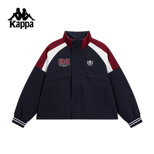 Kappa卡帕背靠背运动棉服女2025新款立领外套宽松休闲防风棉衣潮