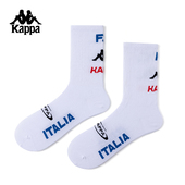 运动跑步袜高腰袜长筒袜子 夏季 Kappa卡帕背靠背新款 复古球袜男士