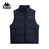 Kappa卡帕背靠背运动羽绒马甲男2025新款 保暖立领外套上衣女 冬季