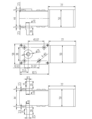 新品LX50WG涡轮蜗杆减速电机12V24V齿轮减速电机自锁可正反转可调