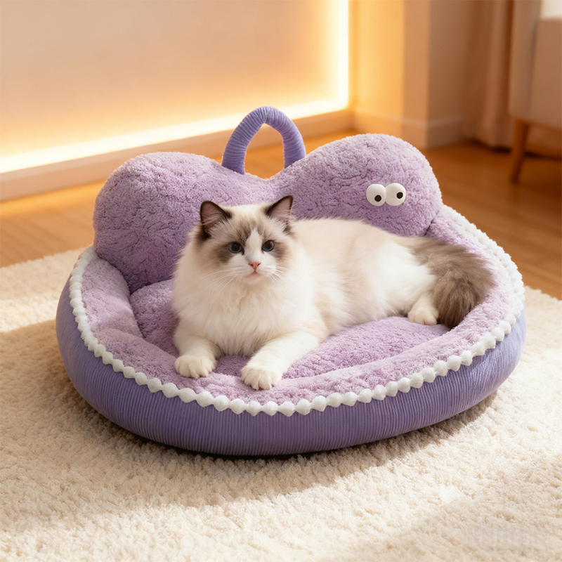 猫窝冬季保暖安全感靠背猫咪床宠物睡窝四季通用冬日可拆洗狗窝