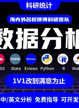 spss数据分析服务stata计量eviews实证医学问卷python统计R代做