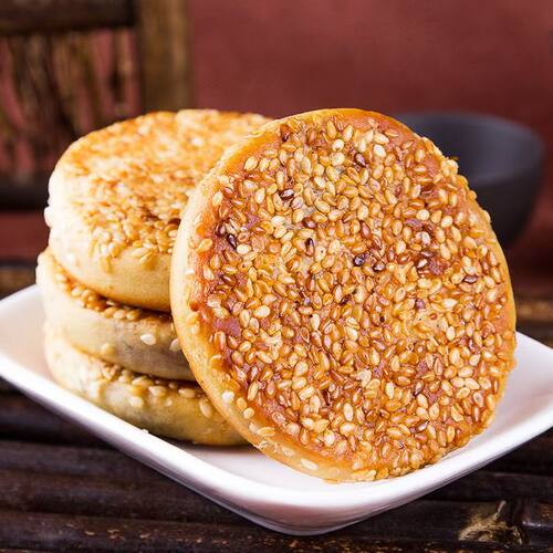 【10袋装】小麻饼豆沙麻饼老式冰桔味麻饼点四川特产袋装芝麻早餐