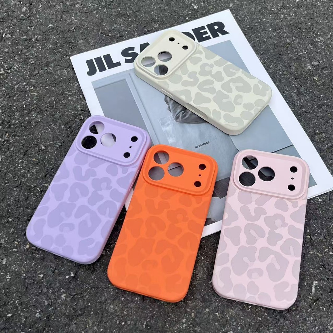 亲肤糯米壳豹纹适用苹果手机壳