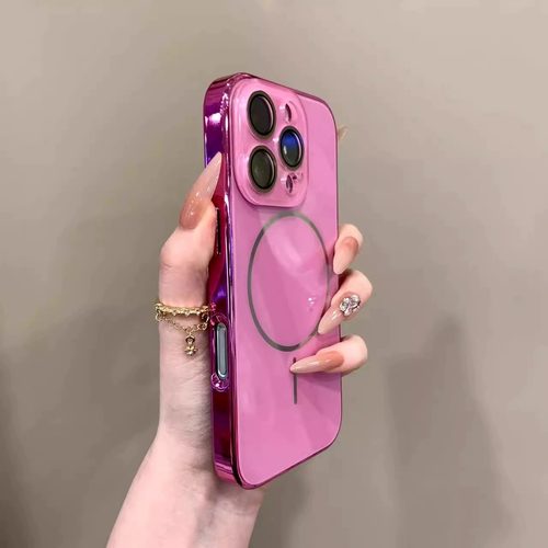 苹果16手机壳磁吸高级全包镜面