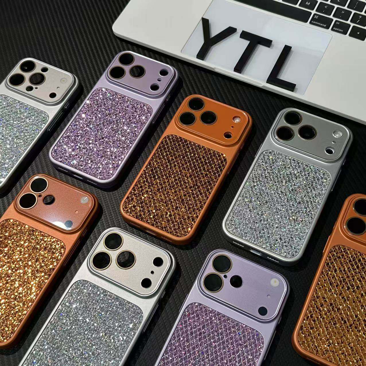 大视窗闪粉iPhone壳全包防摔
