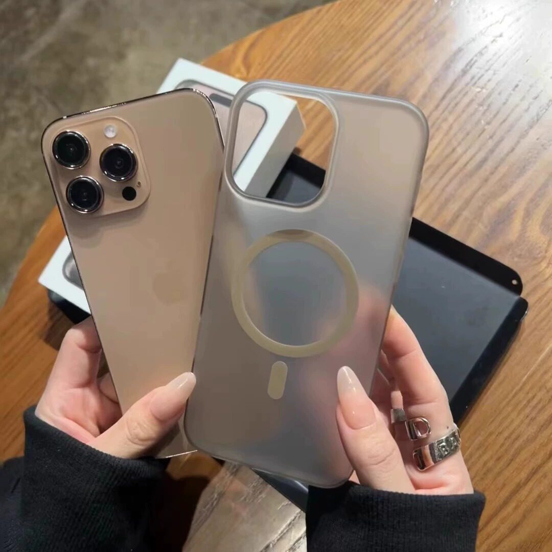 【沙漠金色】薄如隐形不发黄小红书爆款磁吸苹果15手机壳iPhone16promax透明14硬13女11超薄plus高级12保护套