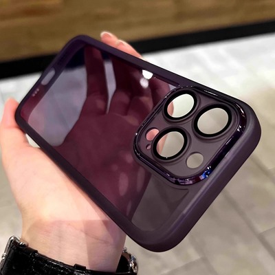 ins极简自带镜头膜iPhone15pro手机壳适用苹果15硅胶14ProMax新款11透明12网红男女13promax全包高级感防摔套