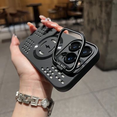 夏季新款冰点透气壳适用苹果16ProMax手机壳新款iPhone15pro/14plus磁吸充电13保护套12简约高级感防摔11男女